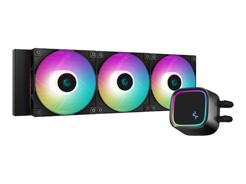 Deepcool Le720 - Processor-Køler - Radiatorstørrelse: 360 Mm - (For: Lga1155, Lga1150, Lga1151, Am4, Lga1200, Lga1700, Am5) - Kobber - 120 Mm - Sort