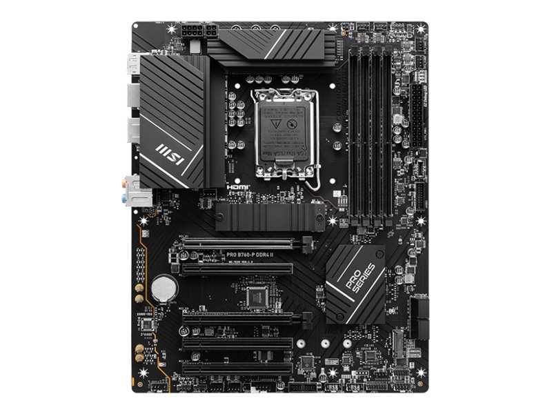 Msi Pro B760-P Ddr4 Ii - Bundkort - Atx - Lga1700 Sokkel - B760 Chipset - Usb 3.2 Gen 1, Usb-C 3.2 Gen2 - 2.5 Gigabit Lan - Onboard Grafik (Cpu Påkræ