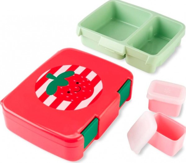 Skip Hop Spark Style Bento Lunch Box, 21.33 X 6.65 X 17.42 Cm, Strawberry, 9P142310