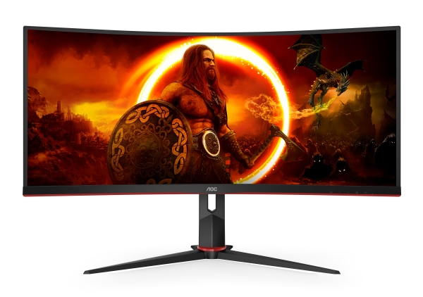Aoc G2 Cu34g2xp, 86,4 Cm (34"), 3440 X 1440 Pixel, Ultrawide Quad Hd, Led, 5 Ms, Schwarz, Rot