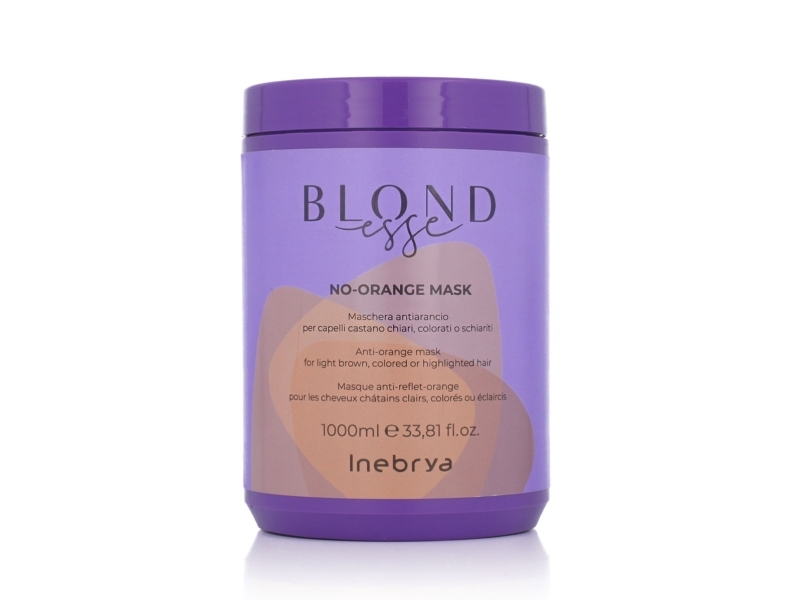 Inebrya Blondesse Noorange Antiorange Mask 1000 Ml For Light Chestnut Dyed Or Lightened Hair