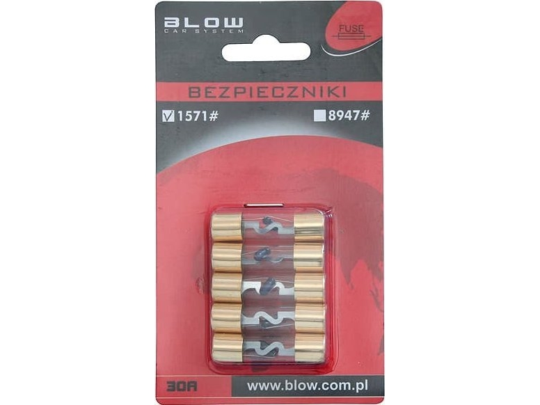 Blow 1571# sam. säkring glas 30A blister 5 st | Bilvård & Biltillbehör - Utvändiga utrustning för bilar - Motortillbehör | GameStuff