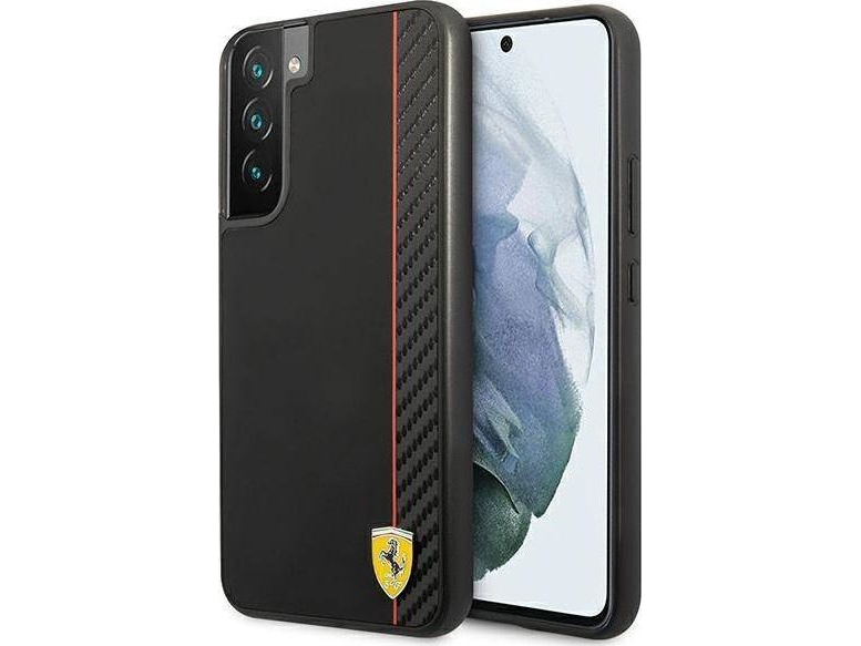 Ferrari Fesaxhcs22mbk S22+ S906 Czarny/Black Hardcase On Track Carbon Stripe
