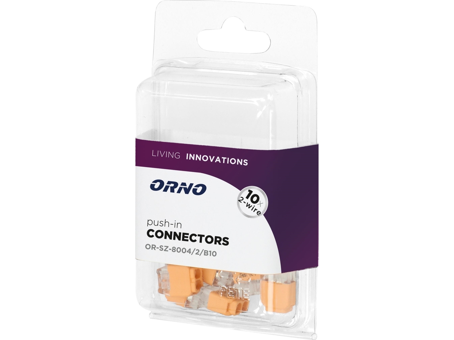 Orno installationskoppling tryckfast 2-ledare för kabel 0,75–2,5 mm² IEC 300V/24A blister 10 st | N - A | GameStuff