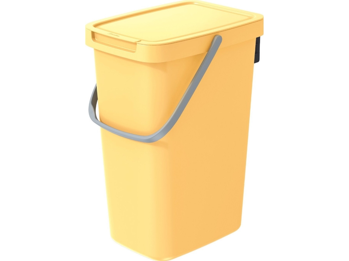 Prosperplast SYSTEMA Q affaldsspand - lysegul 12 l. Keden