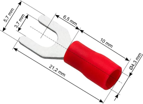 Blow 43-002# Fork Connector.Insulator Screw 3.7 Cable 4.3Mm