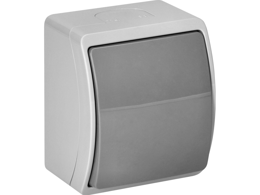 Orno enpolig kopplings-/strömbrytare n/t AQUATIC, IP44, grå-grafit | N - A | GameStuff