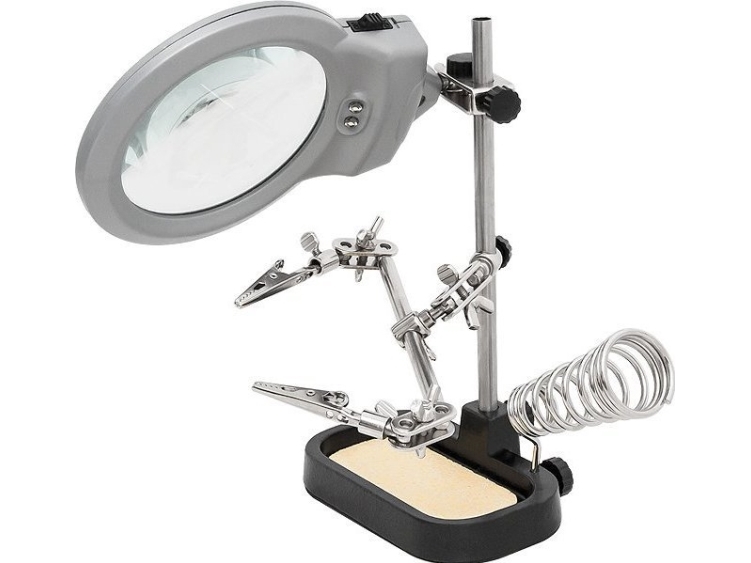 Blæs 2279# Tredje Hånds Forstørrelsesglasholder + Svamp I Substrat