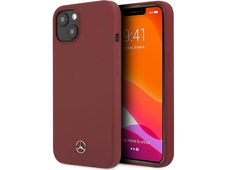 Mercedes Mehcp13msilre Iphone 13 6,1" Czerwony/Red Hardcase Silicone Line