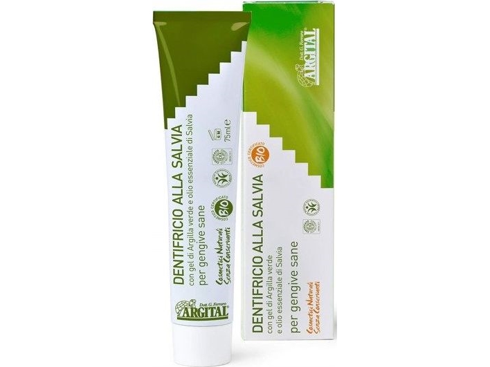 Argital Tandpasta med salvie og grøn lergel for sundt tandkød