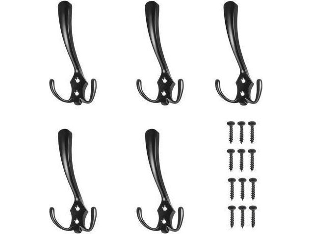 Malatec Vägghängare svart- 5 st. | Huset - Inredning - Krokar | GameStuff
