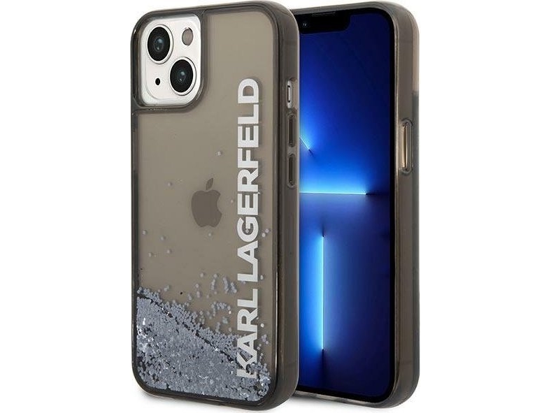 Karl Lagerfeld KLHCP14SLCKVK iPhone 14/ 15 / 13 6,1 black hardcase Liquid Glitter Elong | Parfymvarumärken - H-M - Karl Lagerfeld | GameStuff
