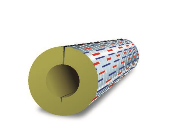 Rockwool Conlit Rørskål 18X21 Mm Med Alu-Folie, Længde 1 M For Tildannelse Af Conlit Brandbøsninger Til Gennemføringer. (42 Stk. I Kasse).