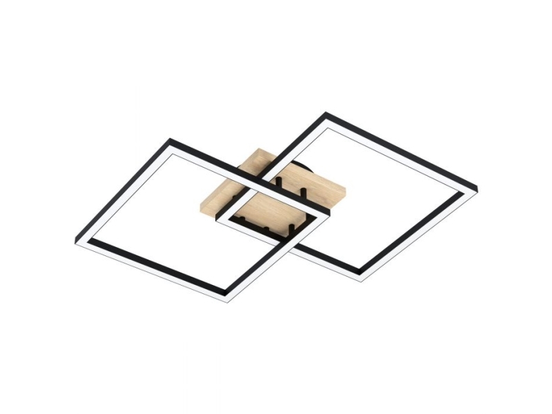 Lomaltas-Z, 4 ampuller, LED, 4400 lm, IP20, Sort, Brun, Hvit