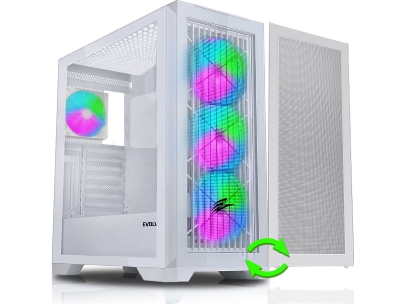 Evolveo Ptero Q2w+, 2X Frontplatte: Glas/Gitter,