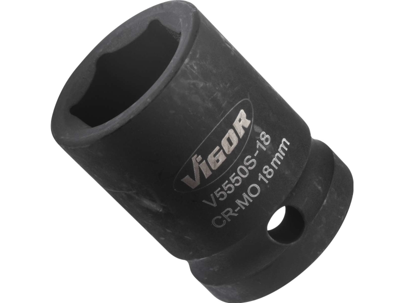 Vigor V5550s-18, Sokkel, 1/2", Metric, 1 Hoved(Er), 18 Mm, Mat