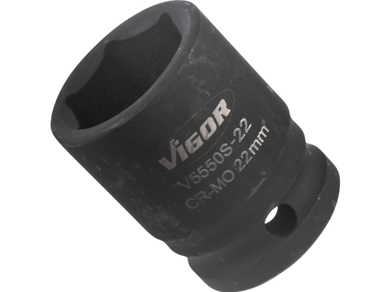 Vigor V5550s-22, Sokkel, 1/2", Metric, 1 Hoved(Er), 22 Mm, Mat