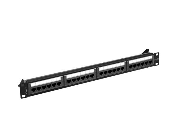 Lanberg PPUA-1024-B, Cat6a, U/UTP (UTP), Svart, ABS, Metall, Rackmontering, 1U | Datortillbehör - Nätverk - Kopplingspanel | GameStuff