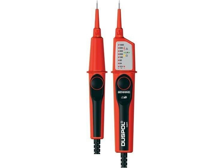 Benning Duspol Expert Zweipoliger Spannungsprüfer, 12 V - 1000 V Ac/ Dc Led Cat Iv 600 V / Cat Iii 1000 V (050262)