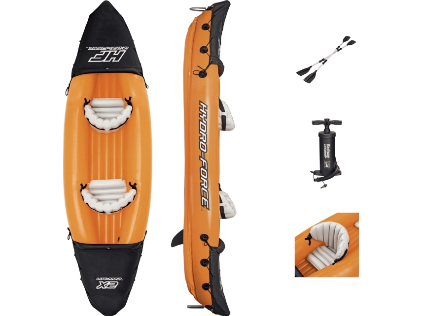 Bestway 65077, Uppblåsbar kajak, 2 personer, 160 kg, Blå, Grå, Vinyl, Låda | Trädgården - Pools & Vatten spel - Pool tillbehör | GameStuff