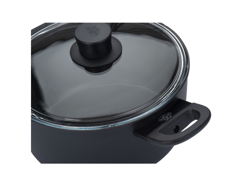 Ballarini 75002-921-0, Rund, Schwarz, Aluminium, Schwarz, Gas, Induktion, Glas