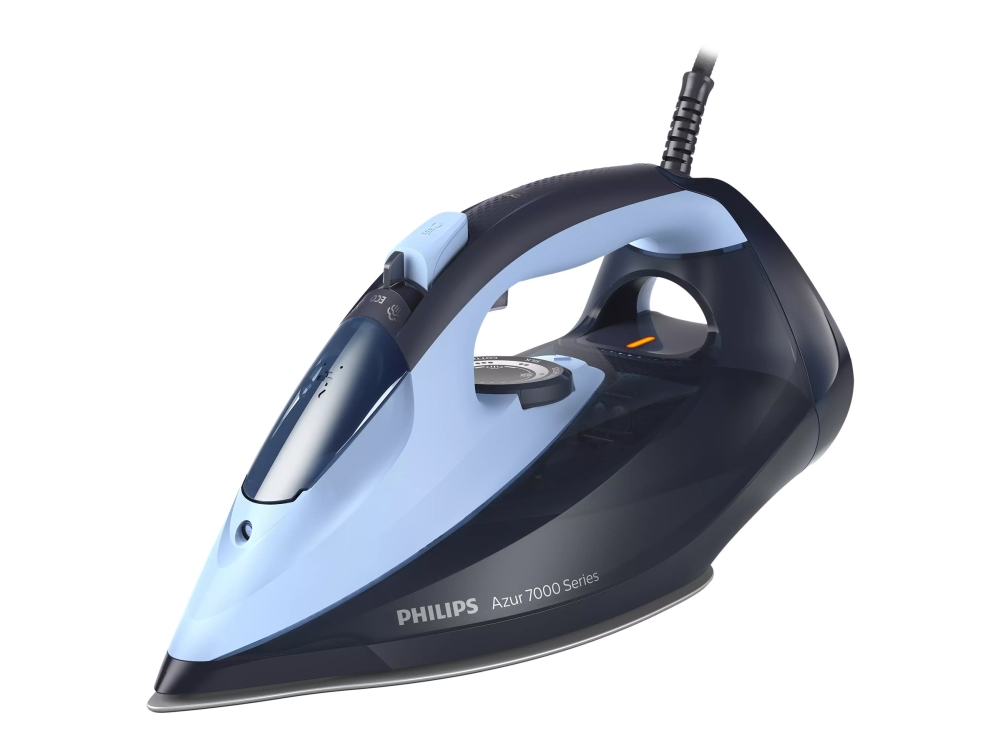 Philips Azur 7000 Series Dst7041 - Dampstrygejern Med Automatisk Afbrydelse - Såleplade: Steamglide Elite - 2800 W - Lyseblå/Mørkeblå