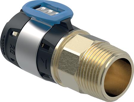 Geberit Flowfit Übergang Mit Außengewinde: Cuzn21si3p, D=25 Mm, R=1/2"