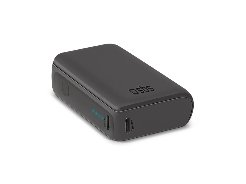 Sbs Nanotube, 10000 Mah, Lithium-Ion (Li-Ion), 10 W, Sort