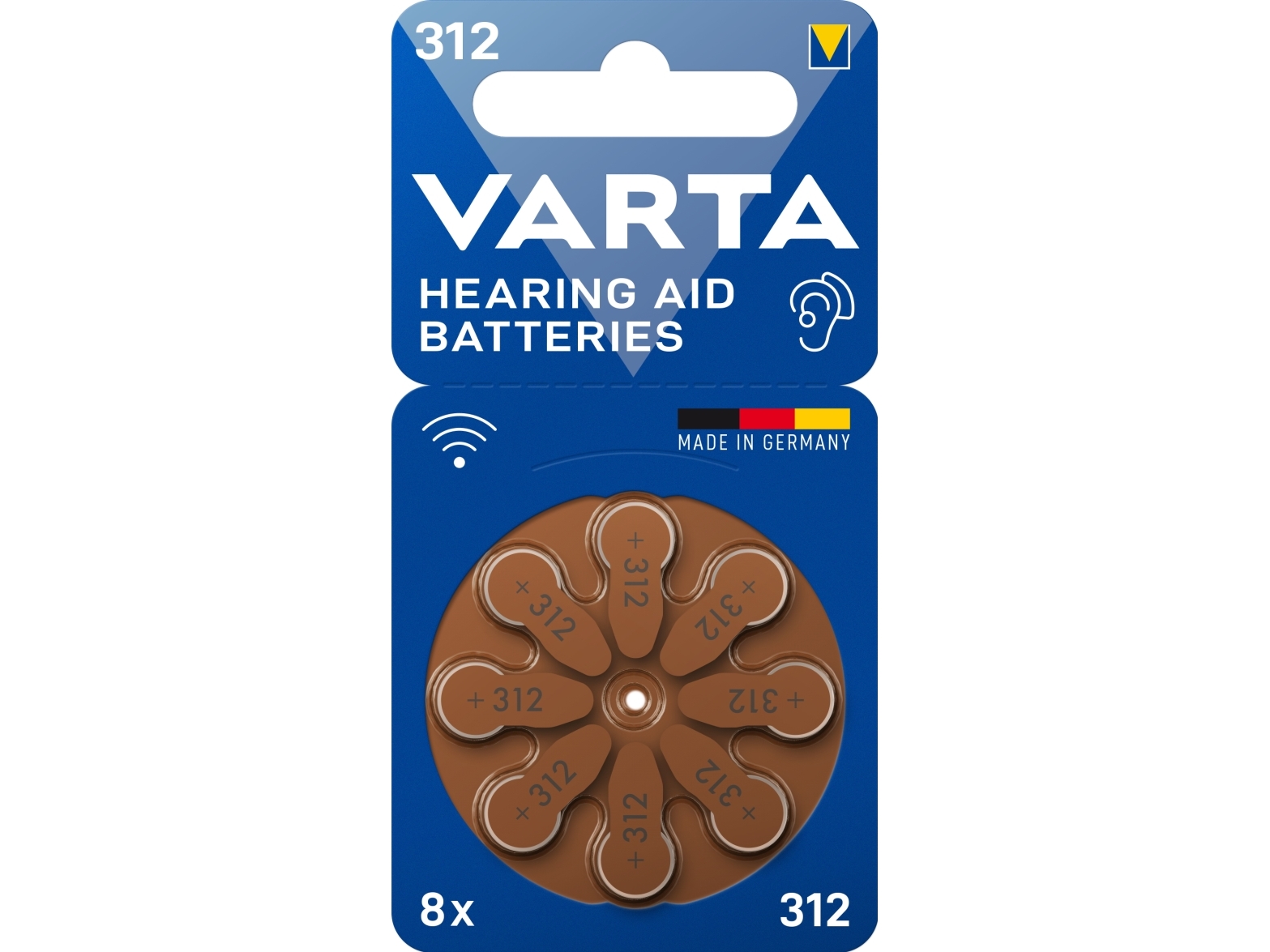 Varta 4043752393712, Engångsbatteri, Zink-luft, 1,45 V, 8 styck, Hg (kvicksilver), 0 - 45 ° C | Datortillbehör - Laddare & Batterier - Övriga batterier | GameStuff