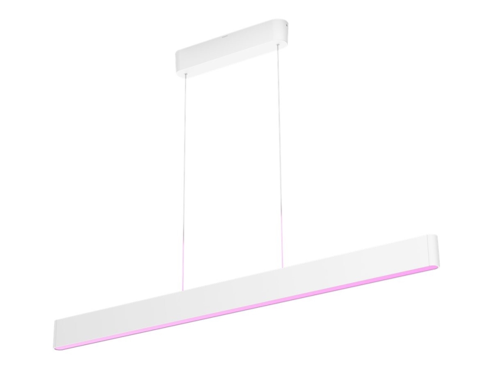 Philips Hue White and Color Ambiance Ensis - Vedhængslampe - LED x 2 - 79 W (tilsvarende 175 W) - klasse G - 16 millioner farver/varmt til køligt hvidt lys - 2000-6500 K - hvid