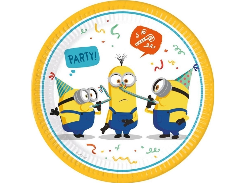 Godan Pappteller Minions 23 Cm 8 Stück Godan