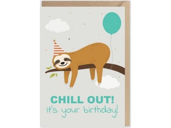 Fødselsdagskort Chill Out, Øko-Kuvert K012 |