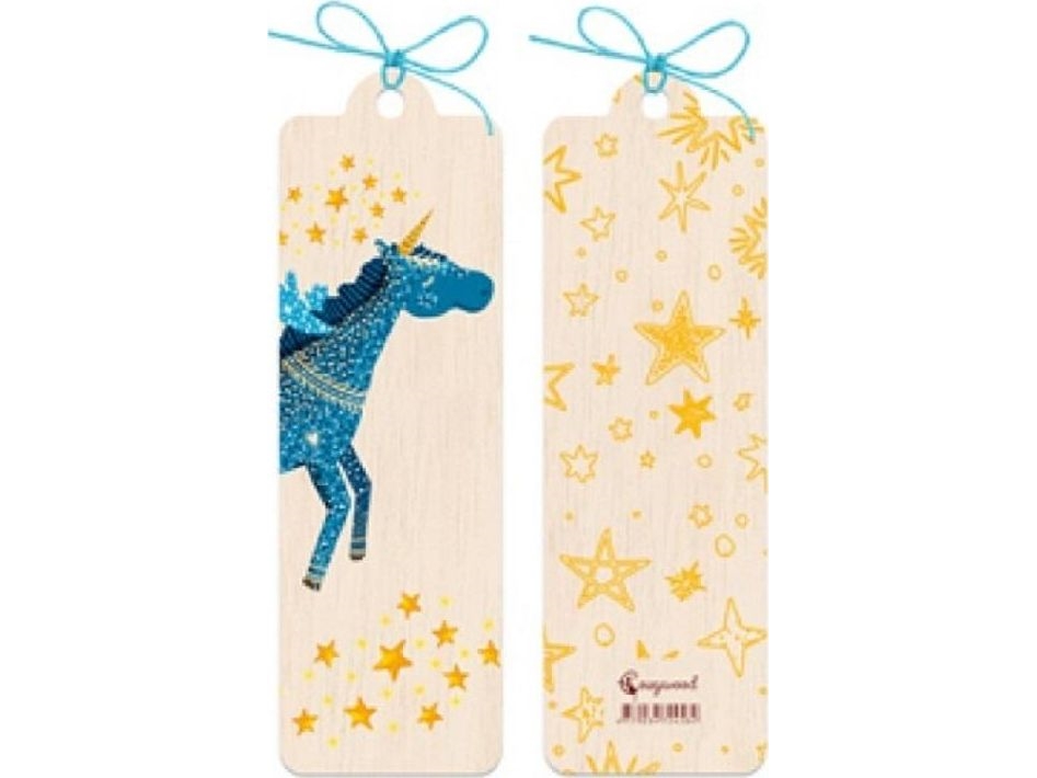 Cozywood Unicorn bogmærke i træ