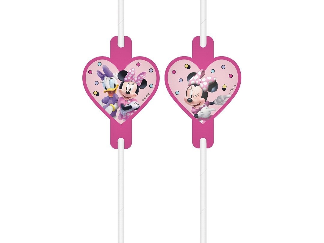 Godan Minnie Mouse Medaillon Papier Strohhalme 4Pcs