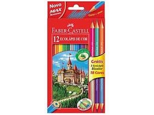 Faber-Castell Crayons 12 Colors + 3 Crayons With A Sharpener Castle 120112 + 3It - Wikr-1018284