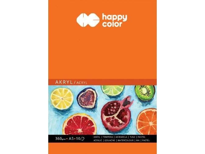 Happy color block til akrylkunst A5, 10 ark, 360 g