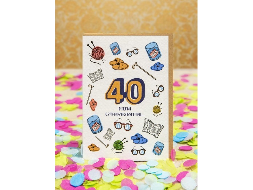 Nadwyraz.com syntymäpäiväkortti - Kauniit nelikymppiset