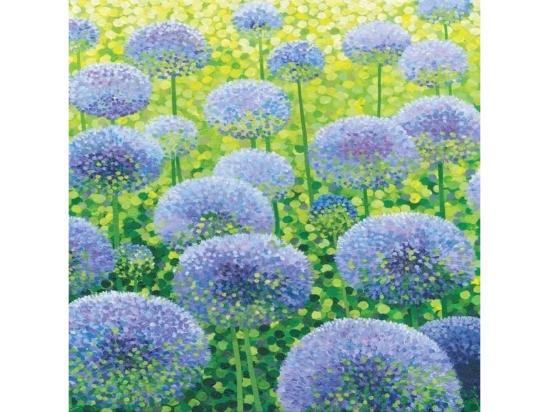 Susan Entwistle Karte Mit Umschlag Knoblauch Blau