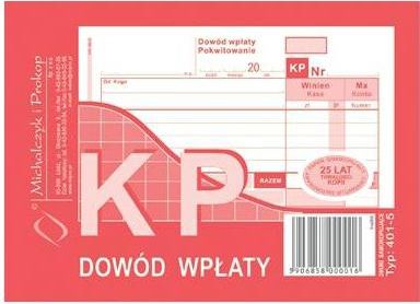 Michalczyk & Prokop Druk Kp Proof Of Payment A6 Multicopy, 80 Cards, M&P (38K012a)