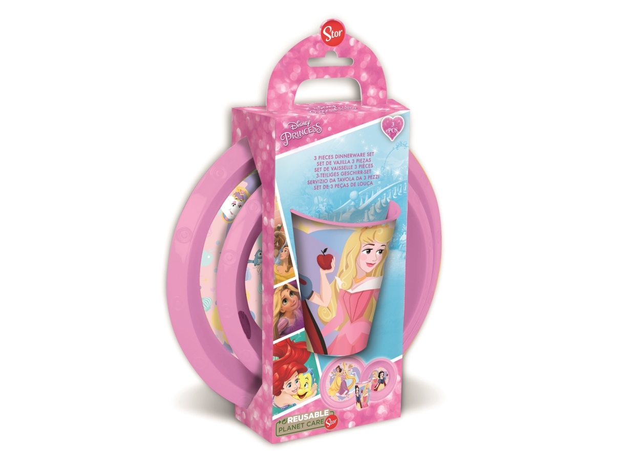 Disney Princess porslinsset i 3 delar (skål, tallrik och mugg) | Köksutrustning - lunch | GameStuff