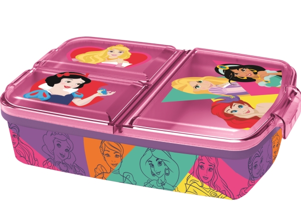 DISNEY PRINCESS Lunchlåda med flera fack, 18x13 cm | Köksutrustning - lunch - Matlådor | GameStuff