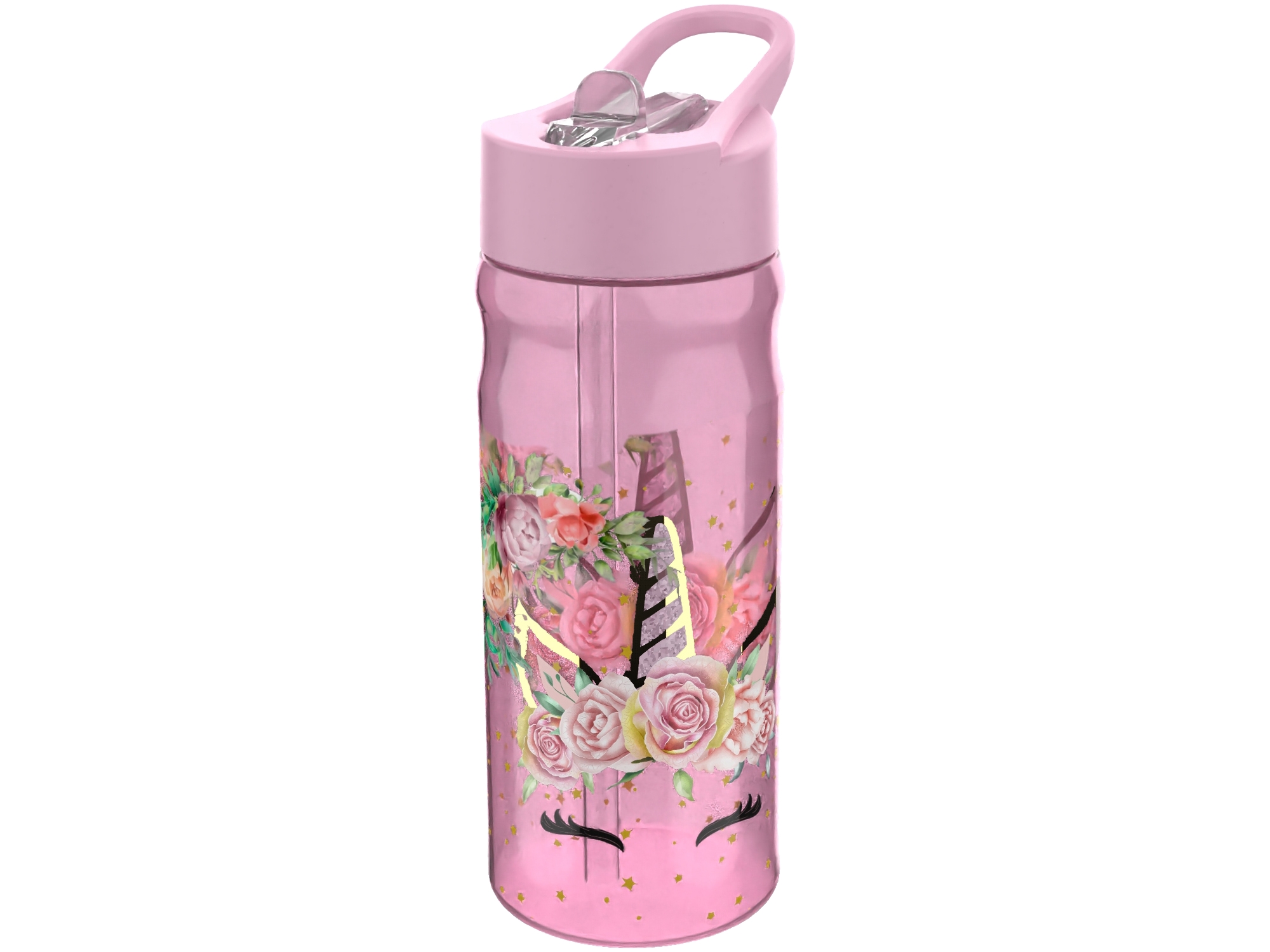 UNICORN FLOWERS vattenflaska, 500ml | Hälsa - Tillbehör - Vattenflaskor | GameStuff