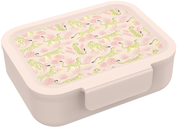 LUNCH BUDDIES Leopard lunchlåda med klämma och avdelare | Köksutrustning - lunch - Matlådor | GameStuff