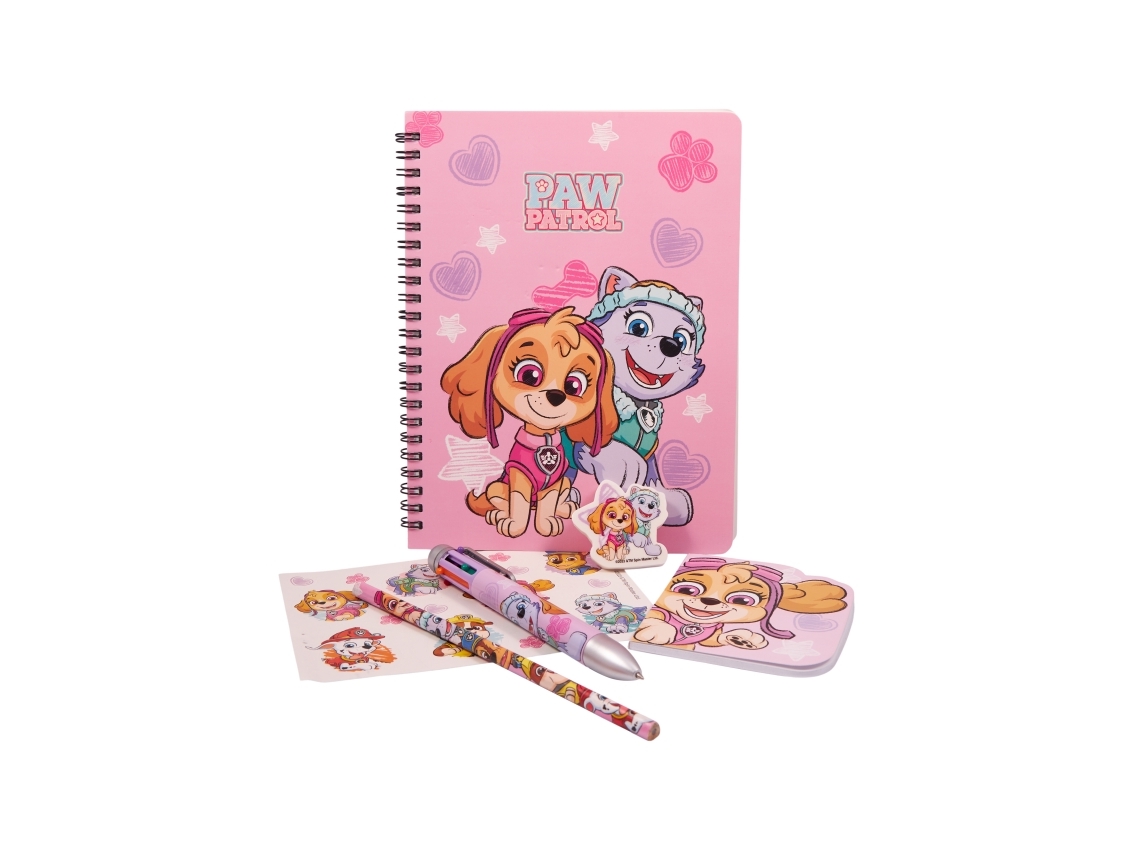 Paw Patrol Pink skrive/tegne sæt med multifarvepen