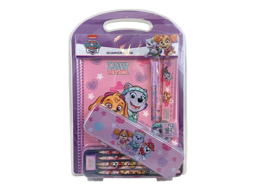 Paw Patrol Girls, Bumper Set W/Tin Case, Notebook