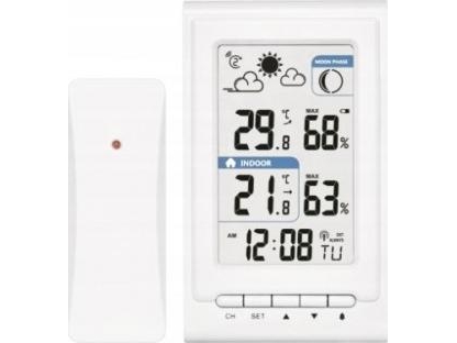 Emos E0352, Hvid, Indendørs Hygrometer, Indendørs Termometer, Udendørs Hygrometer, Udendørs Termometer, Hygrometer, Termometer, Termometer, 20 - 95%,