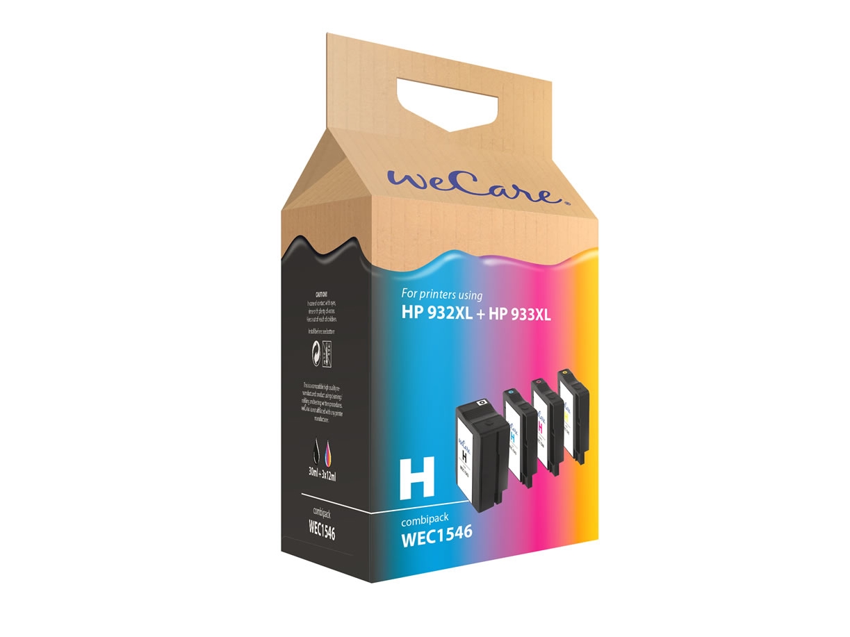 Wecare Wec1546, Tinte Auf Pigmentbasis, Tinte Auf Pigmentbasis, 4 Stück, Multipack