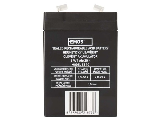 Emos Agm 6V 4Ah F4.7 Blysyrebatteri (3388332)