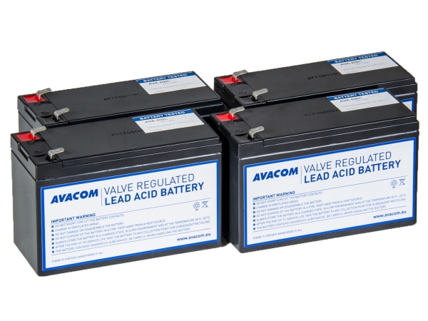 Avacom Ava-Rbc132-Kit, Blybatterier (Vrla), 4 Stk, Sort, Vietnam, Apc Rbc132, 10,8 Kg