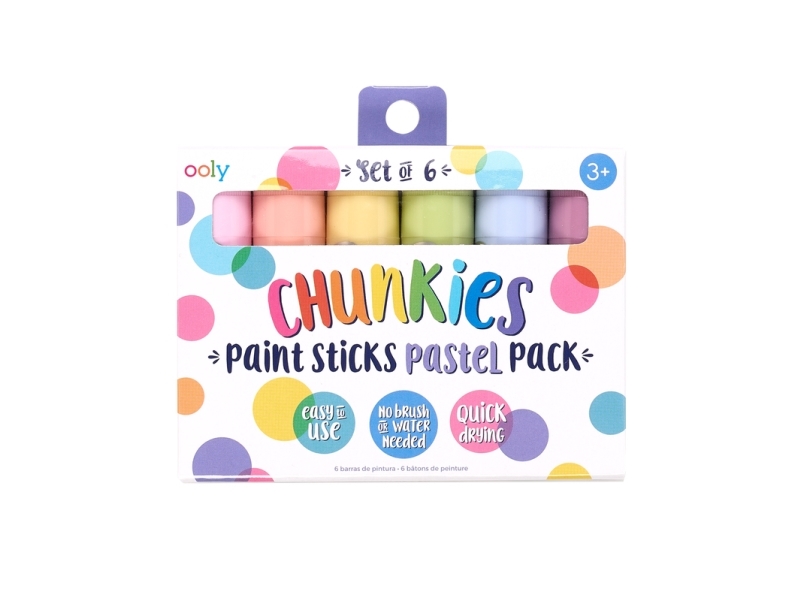 Ooly Chunkies Paint Sticks, Blå, Grøn, Orange, Lyserød, Lilla, Gul, Malemærke, Hård, 6 Stk |